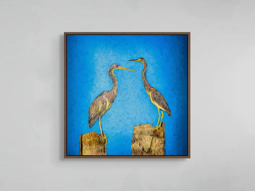 Dos Garzas | Canvas– 30" x 30".