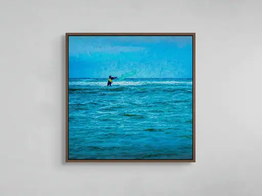 El pescador y su red | Canvas–30" x 30".